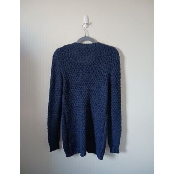 Ashley Premium By 26 International Knit Cardigan Button Front Blue Size L - Picture 2 of 5